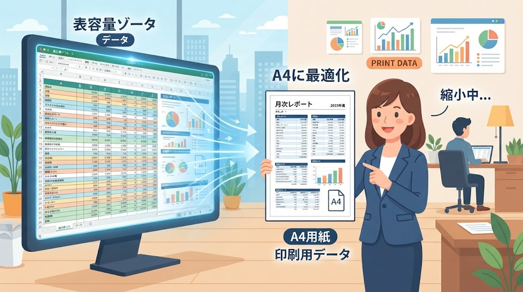 A4に合わせるイメージイラスト