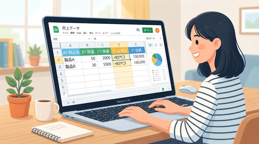 掛け算のイメージイラスト