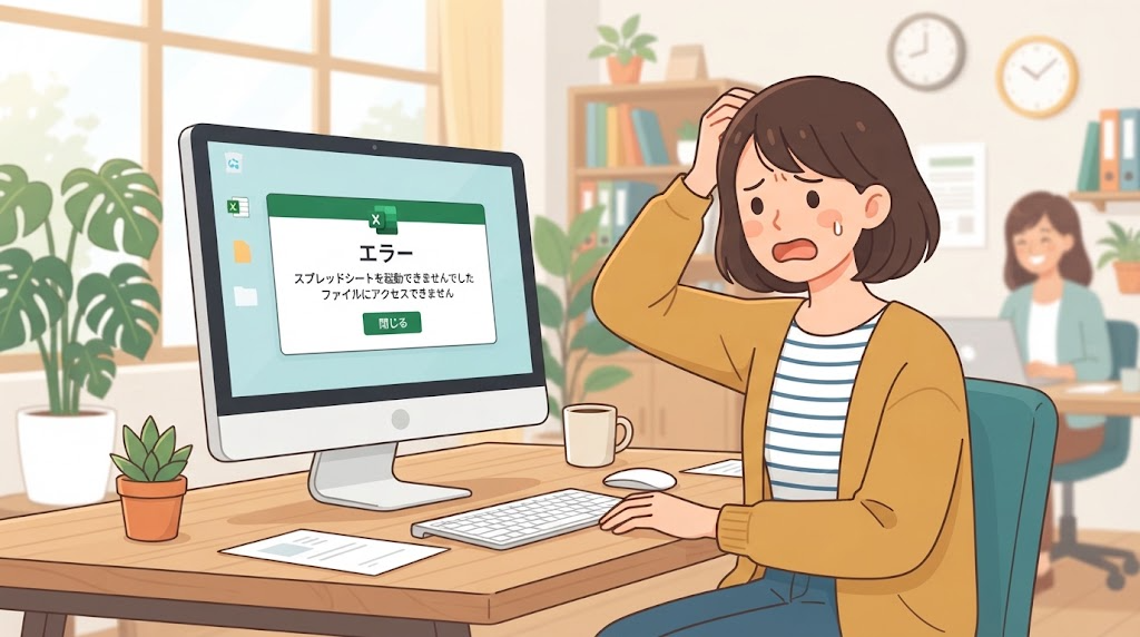 Excelが開かないイメージイラスト