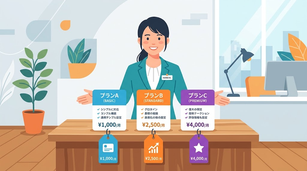 個人向けの料金プランのイメージイラスト