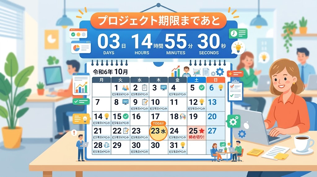 期限までの残り日数のイメージイラスト