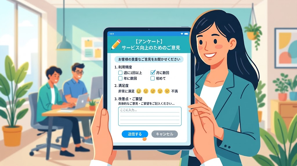 入力フォームのイメージイラスト