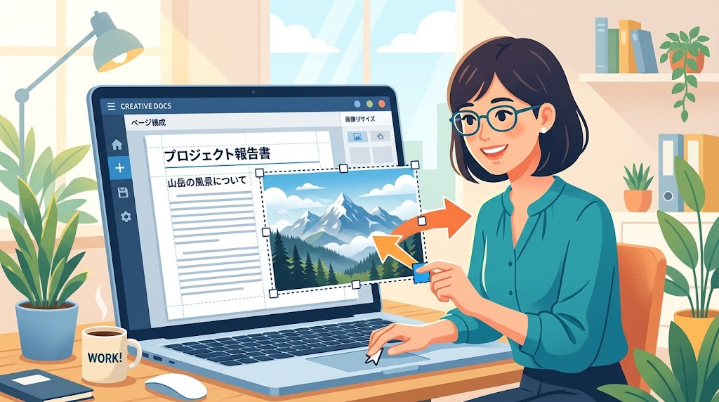 ページに画像を挿入するイメージイラスト