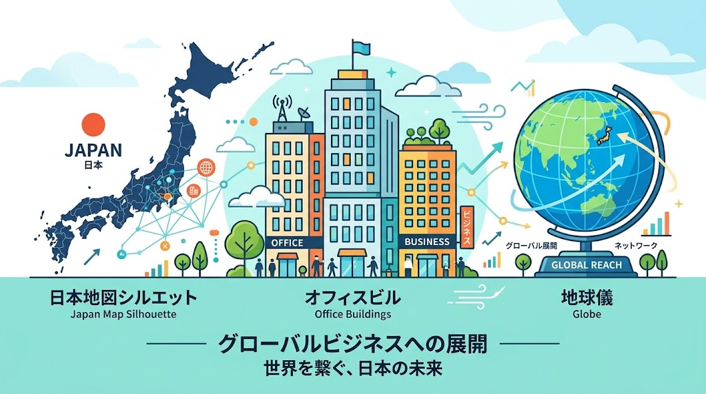 日本での展開のイメージイラスト