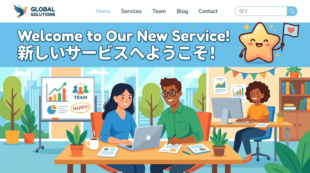 ページアイコンを設定するイメージイラスト