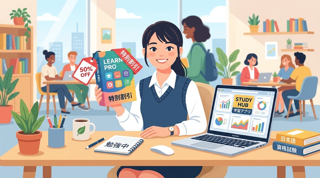 学生向けの割引のイメージイラスト