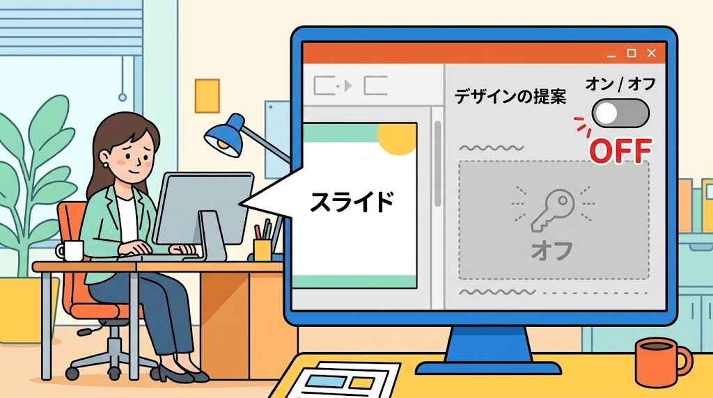 デザインアイデアをオフにするイメージイラスト