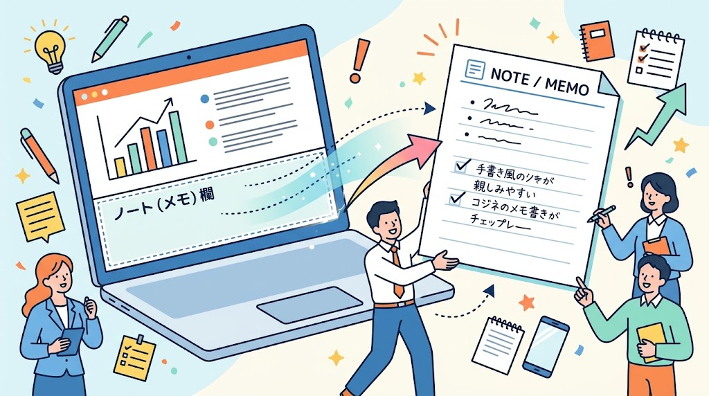 ノートを取り出すイメージイラスト