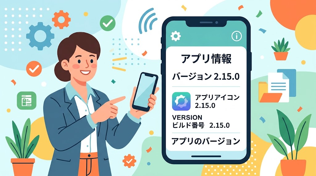 バージョンを確認するイメージイラスト