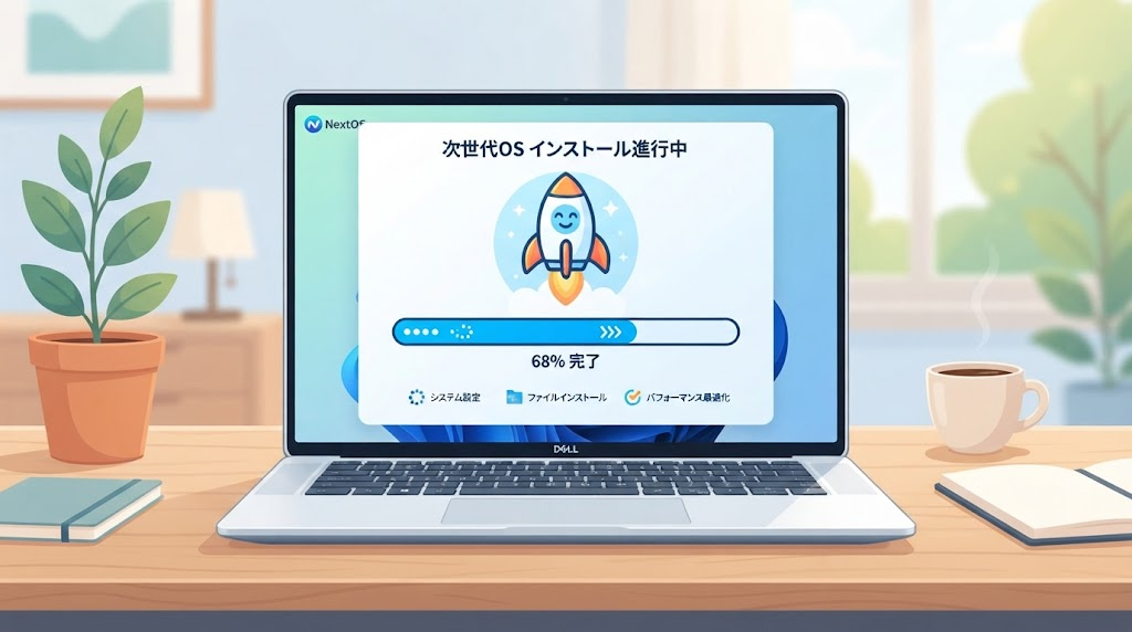 クリーンインストールのイメージイラスト