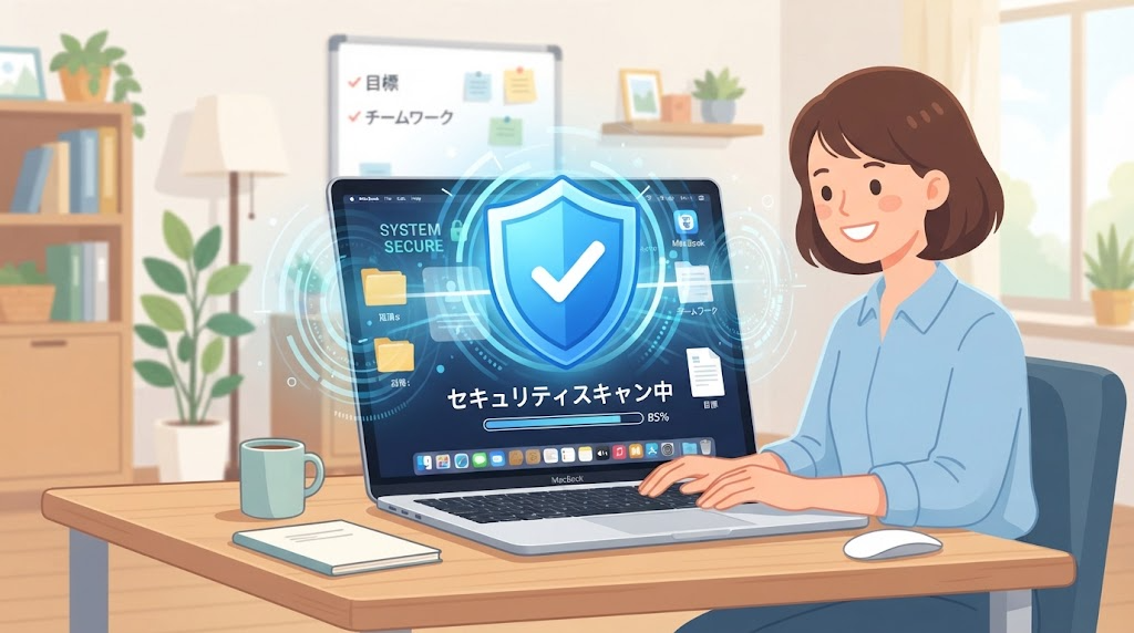 ウイルススキャンのイメージイラスト