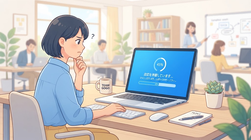 初期設定トラブルのイメージイラスト