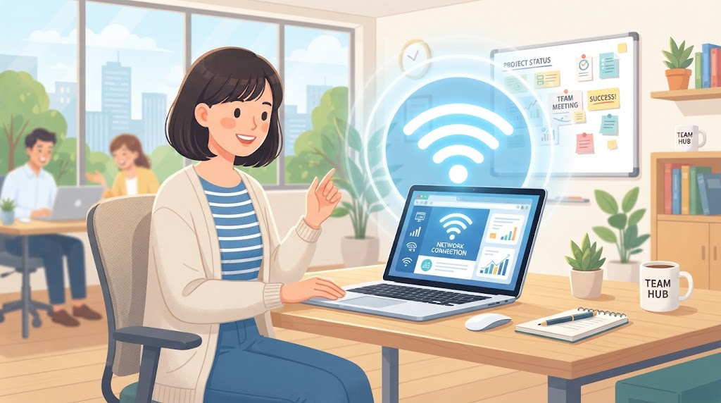 Wi-Fi接続のイメージイラスト