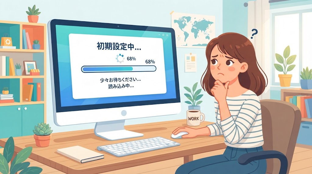 初期設定トラブルのイメージイラスト
