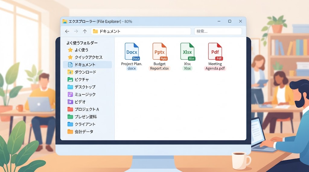 クイックアクセスのイメージイラスト