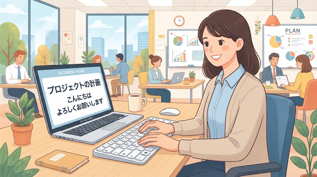 中国語入力設定のイメージイラスト