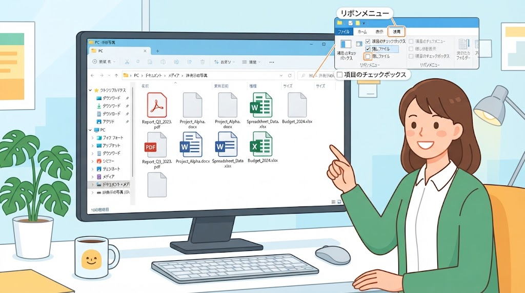 ギャラリー非表示のイメージイラスト