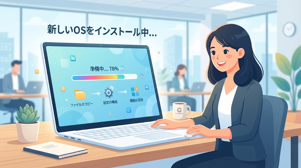 クリーンインストールのイメージイラスト