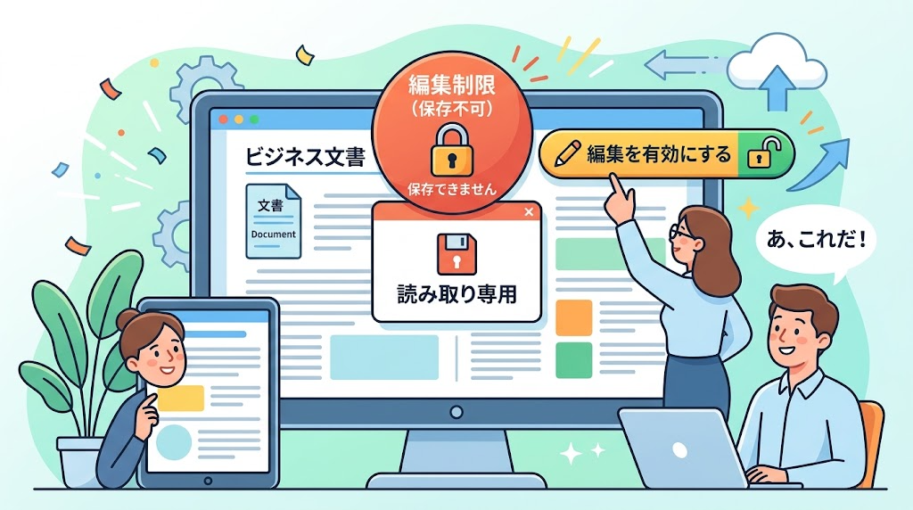 保存できない原因を確認するイメージイラスト