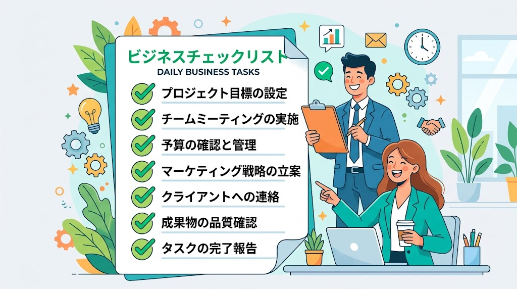チェックマークを入れるイメージイラスト
