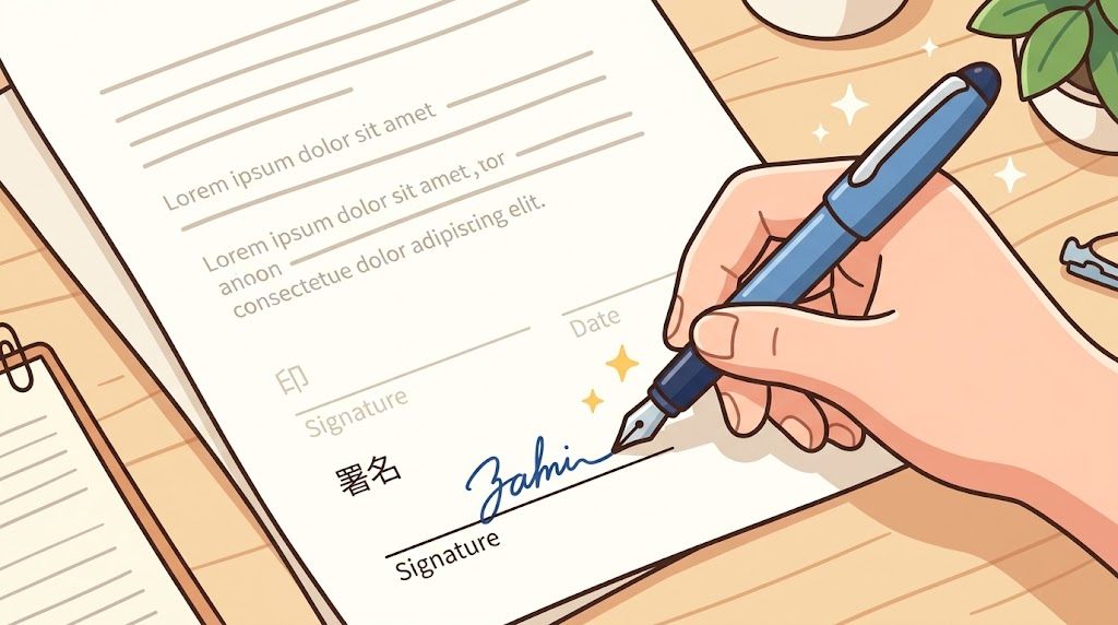 電子署名のイメージイラスト