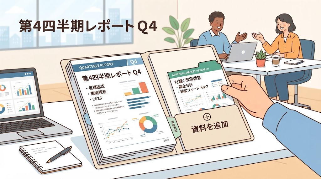 別のファイルを挿入するイメージイラスト