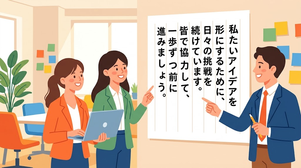 禁則処理のイメージイラスト