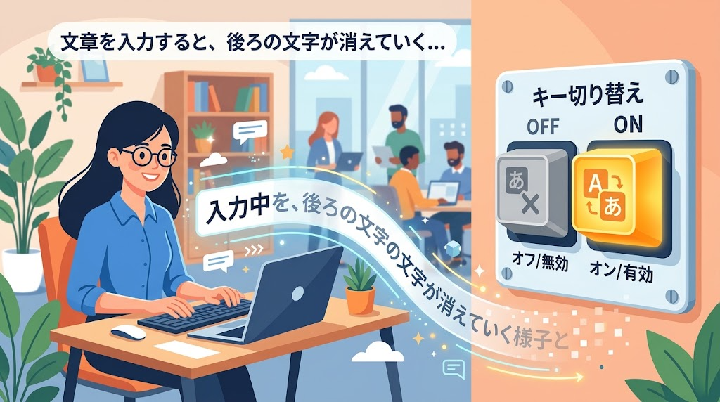 上書きモードのイメージイラスト