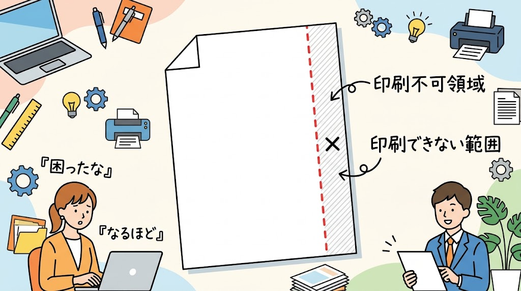 右側の余白のイメージイラスト