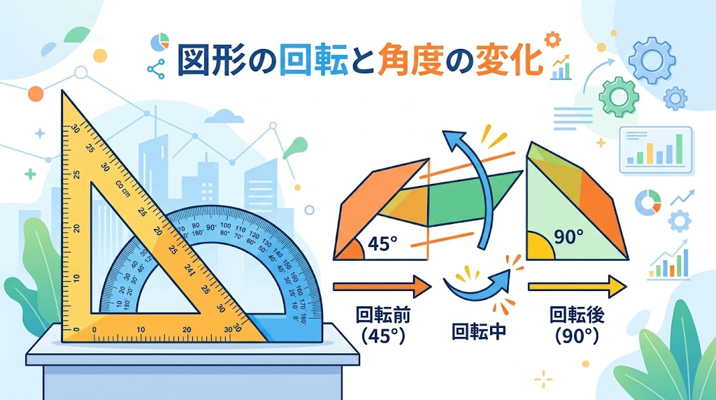 ルーラーと角度のイメージイラスト