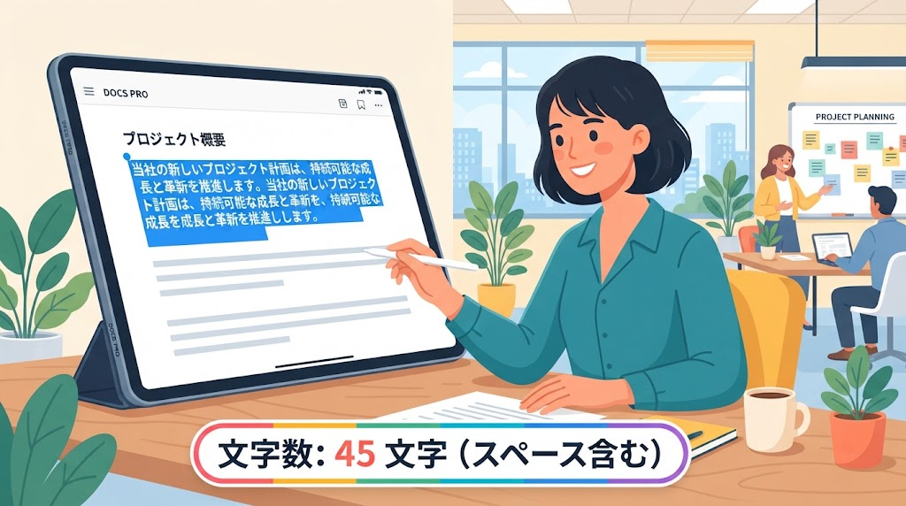 文字数カウントのイメージイラスト