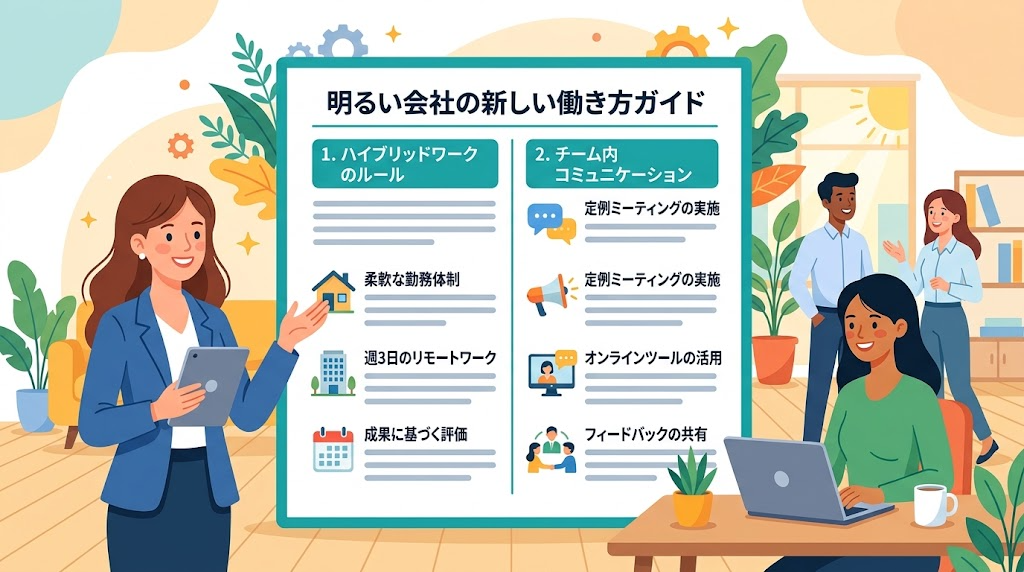 ページを2つに分けるイメージイラスト
